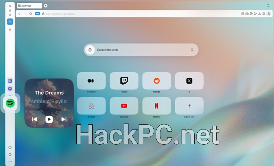 Opera Browser Main Window