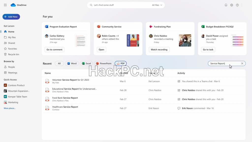 New OneDrive design