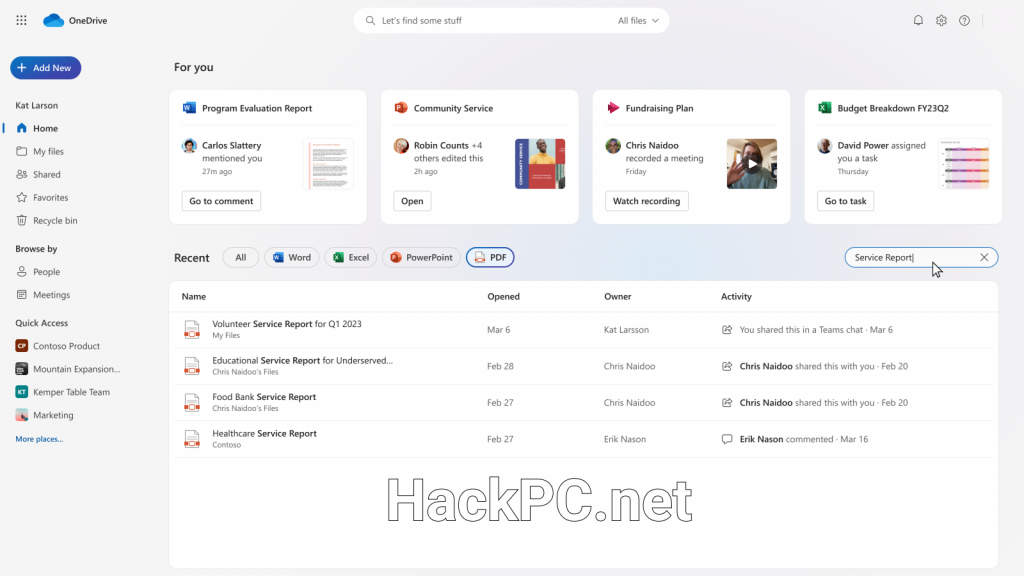 New OneDrive design