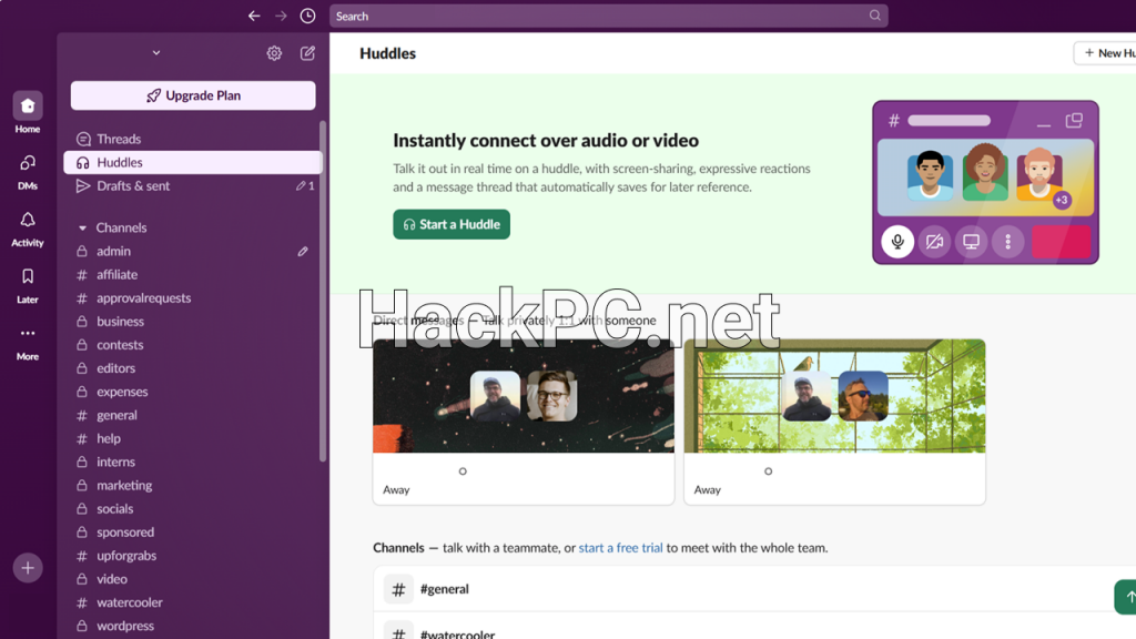 Huddles in Slack