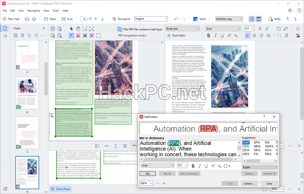 ABBYY FineReader 2025 Windows OCR Document Editing