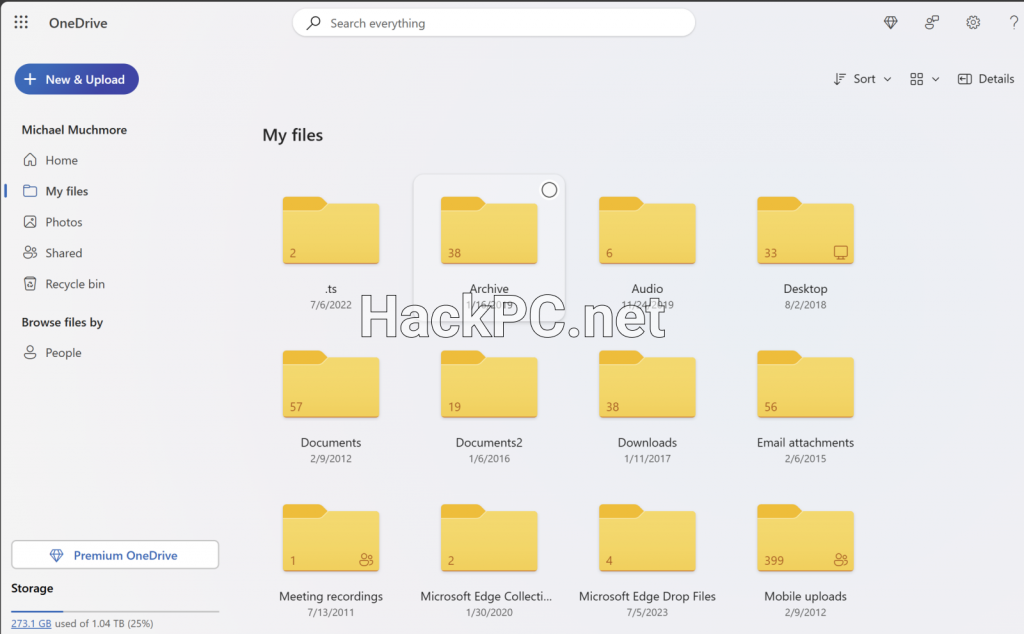 My Files in OneDrive