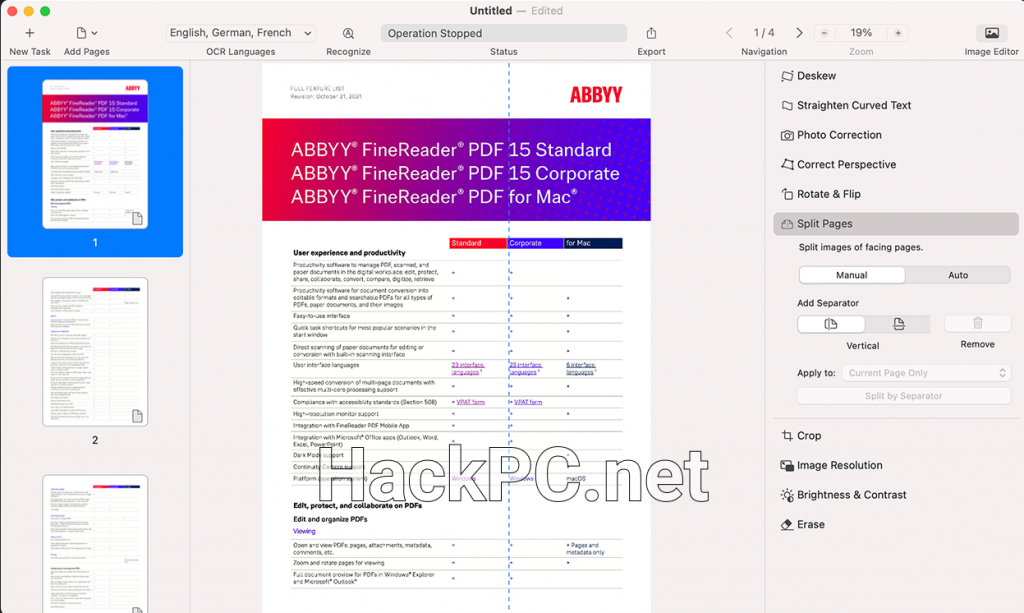 ABBYY FineReader 2025 MacOS Document Editing