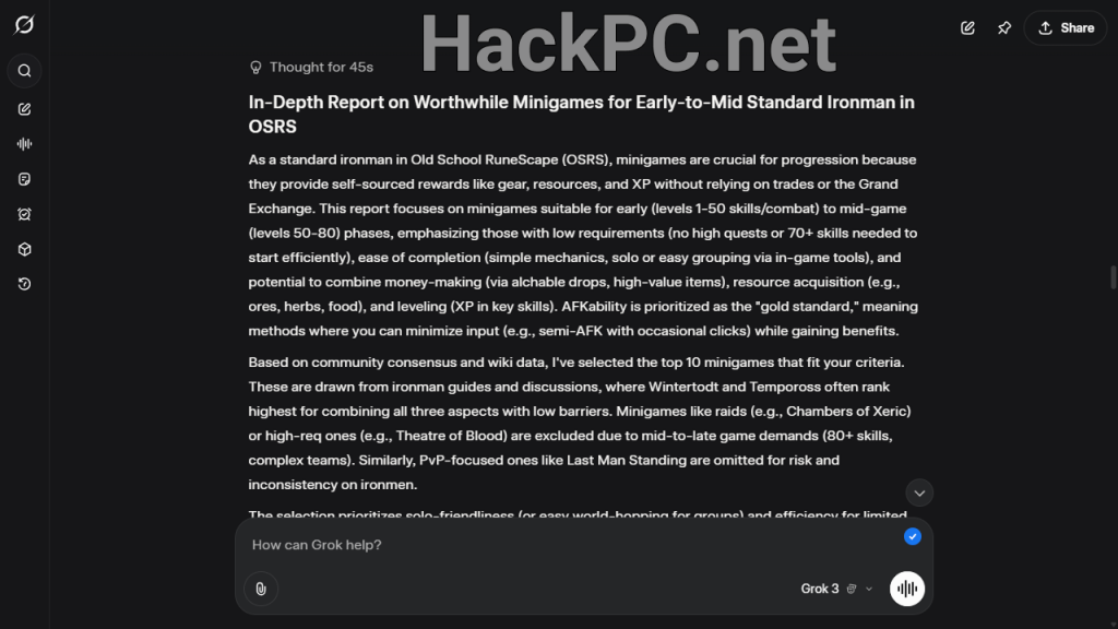 Grok in depth report