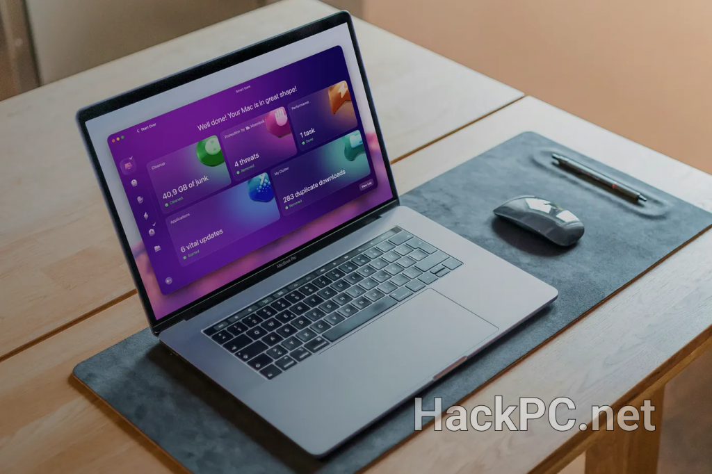 MacBook Pro with Apple Intelligence interface example
