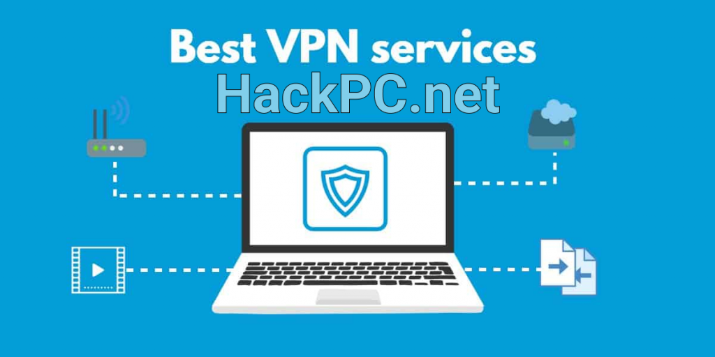 Schematic representation of VPN service operation