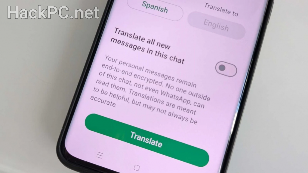 WhatsApp translate