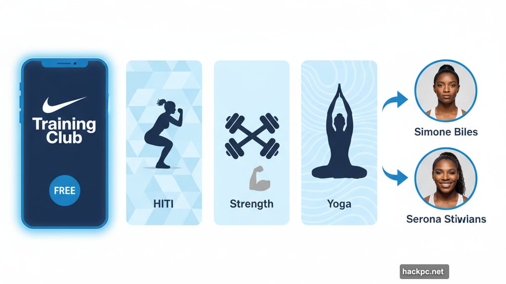 Nike Training Club offers free workouts inspired by elite athletes