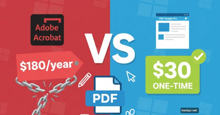 Adobe Acrobat versus affordable PDF Reader Pro pricing comparison
