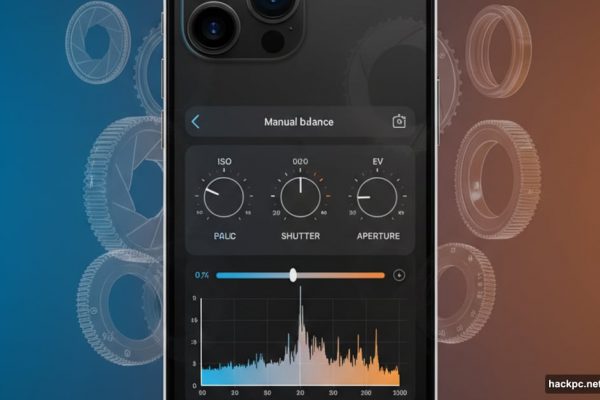 iPhone transforming into professional camera with manual controls and Adobe Indigo