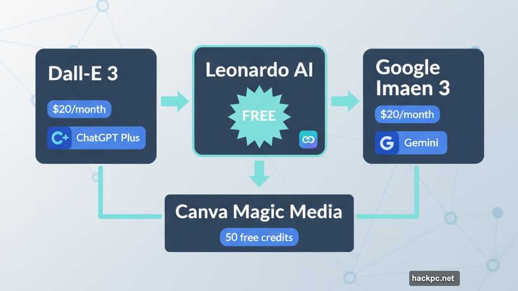 Different AI image generators need different tools for different projects