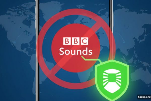 BBC Sounds app blocked internationally with VPN shield bypassing restriction