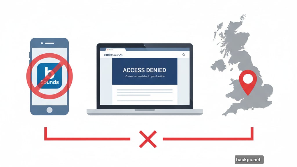 BBC Sounds blocked abroad without warning on July 21st