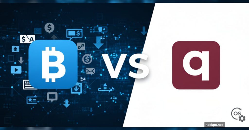 BitTorrent versus qBittorrent split-screen comparison with logos and VS text