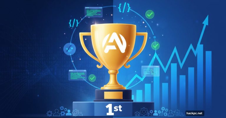 Claude Sonnet 4.5 trophy surrounded by code symbols and performance metrics