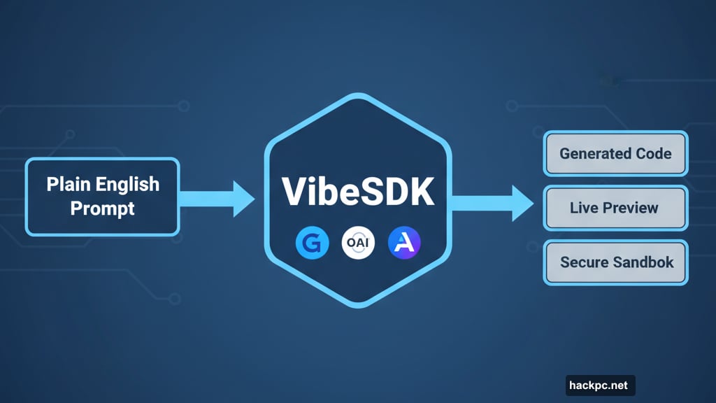 VibeSDK connects to Google Gemini OpenAI and Anthropic models