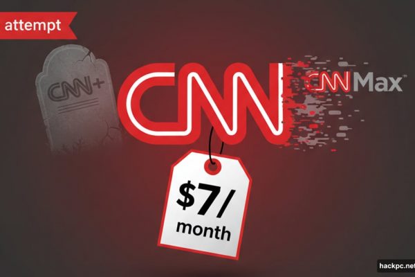 CNN logo with seven dollar price tag, previous failures fading behind