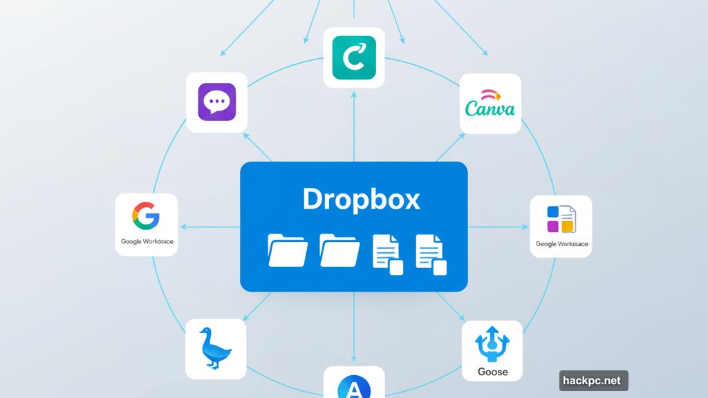 Dash search tool connects Dropbox with Slack Canva Google Workspace and other apps