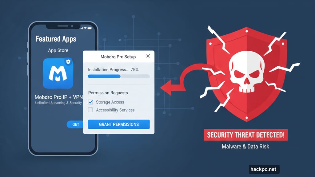 Fake VPN apps disguised as legitimate software stealing accessibility permissions