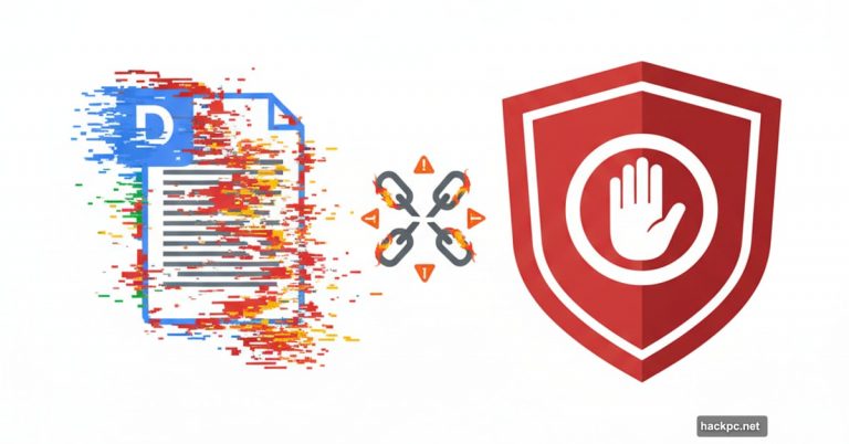 Google Docs document with broken formatting clashing with adblocker shield icon
