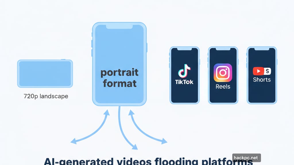 Vertical video support for TikTok and YouTube Shorts platforms