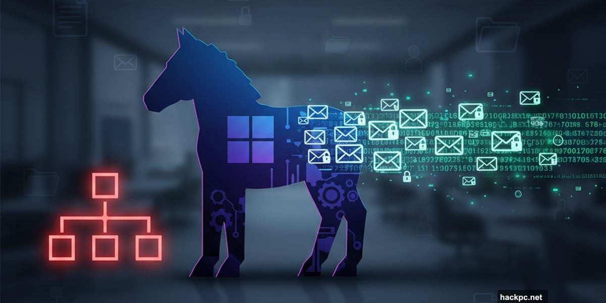 Microsoft Copilot as trojan horse leaking corporate emails through diagram