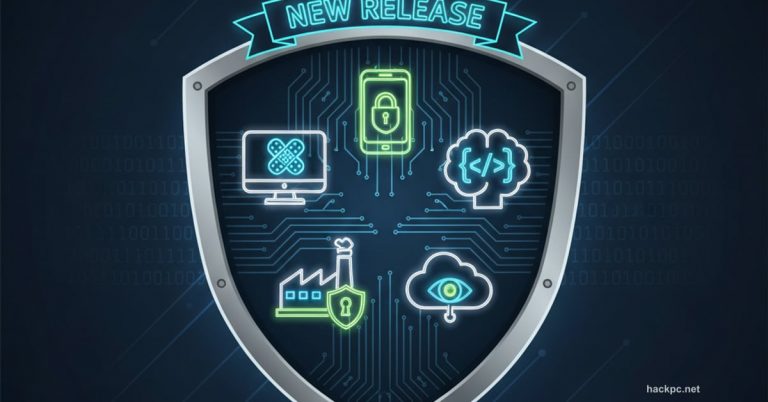 Five new security tools represented as icons inside protective digital shield