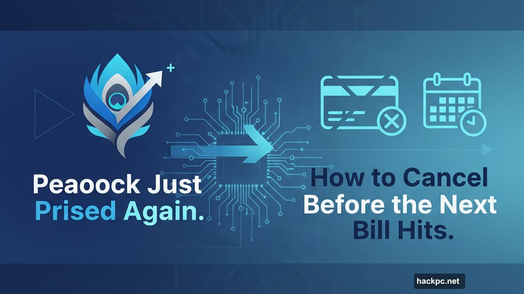 Modern minimalist illustration 2 for: Peacock Just Raised Prices Again. Here's How to Cancel Before the Next Bill Hits