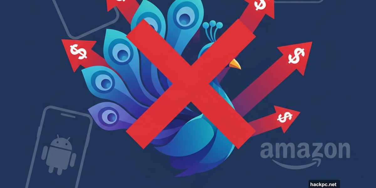 Peacock streaming logo with cancel symbol and rising price arrows