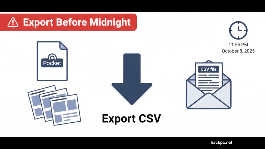 Export your Pocket data before everything disappears permanently today