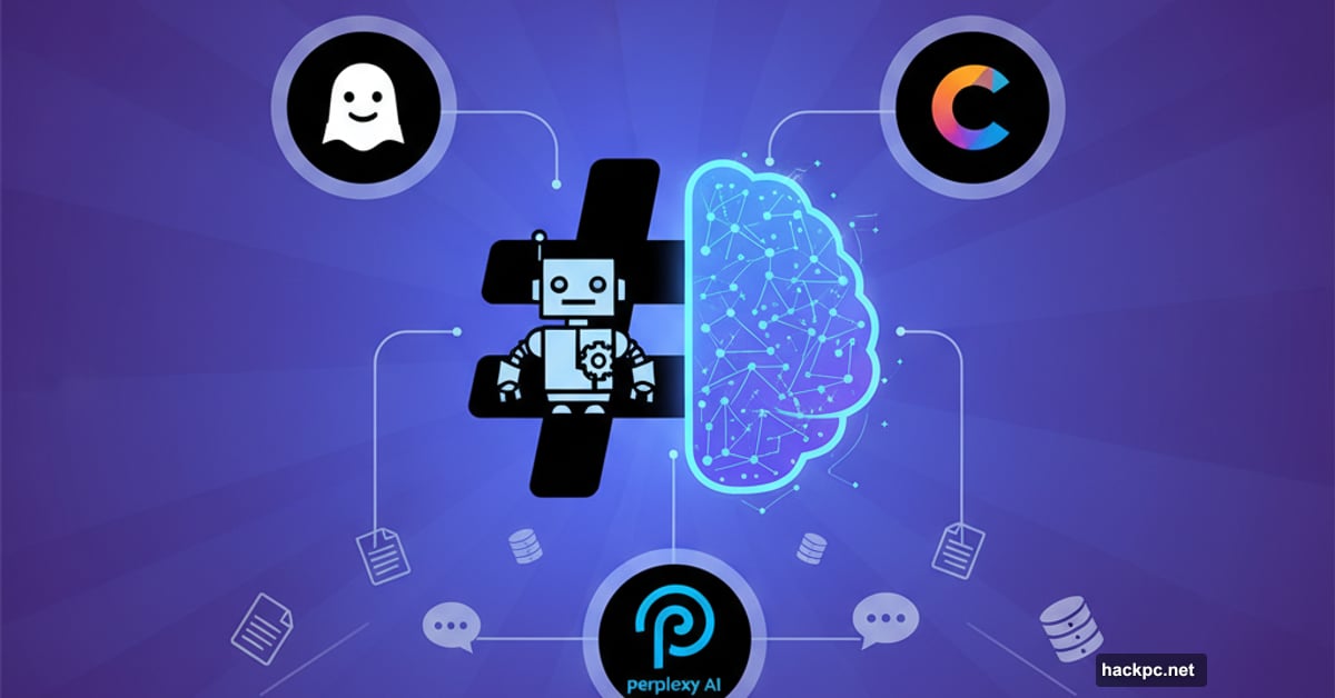 Slack logo transforming from simple bot to AI agent with connected AI assistants