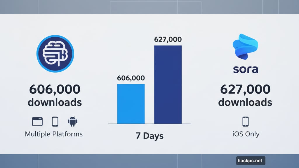 Sora hit million downloads faster than ChatGPT despite iOS limitation
