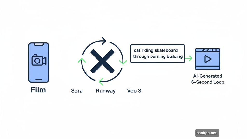 AI video generation creates content from text prompts without cameras