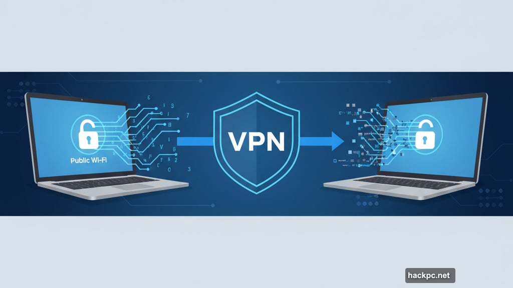 VPN protects your data on public Wi-Fi networks