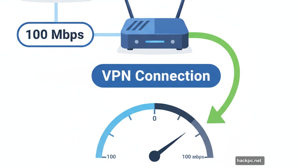 ExpressVPN dropped download speeds by less than 7 percent