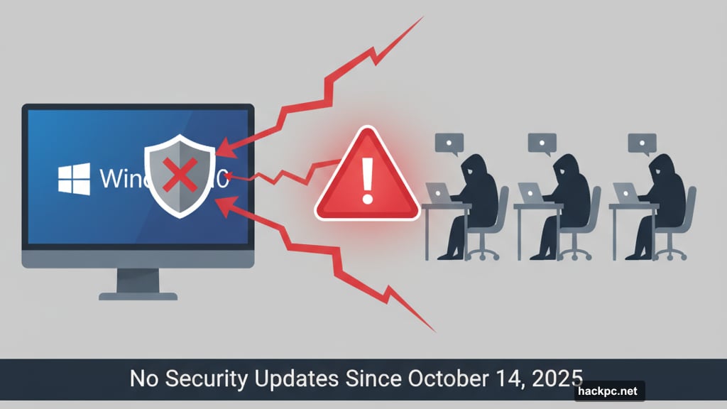 Windows 10 no longer receives security updates from Microsoft