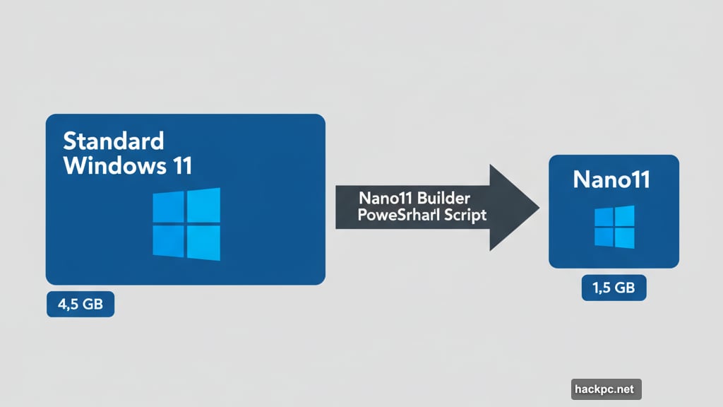 Windows 11 installer shrinks to one-third its normal size