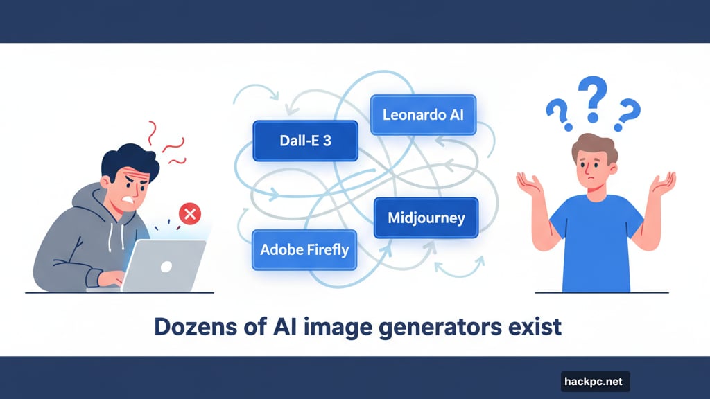 Dozens of AI image generators with different strengths and quirks