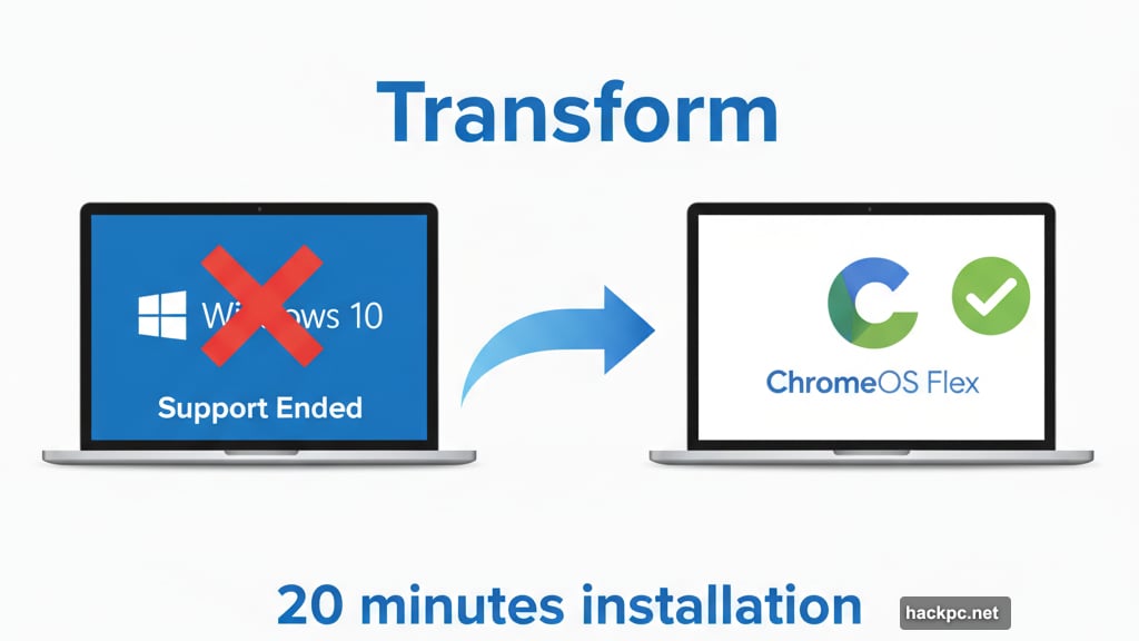 Transform aging Windows 10 laptop into ChromeOS Flex machine
