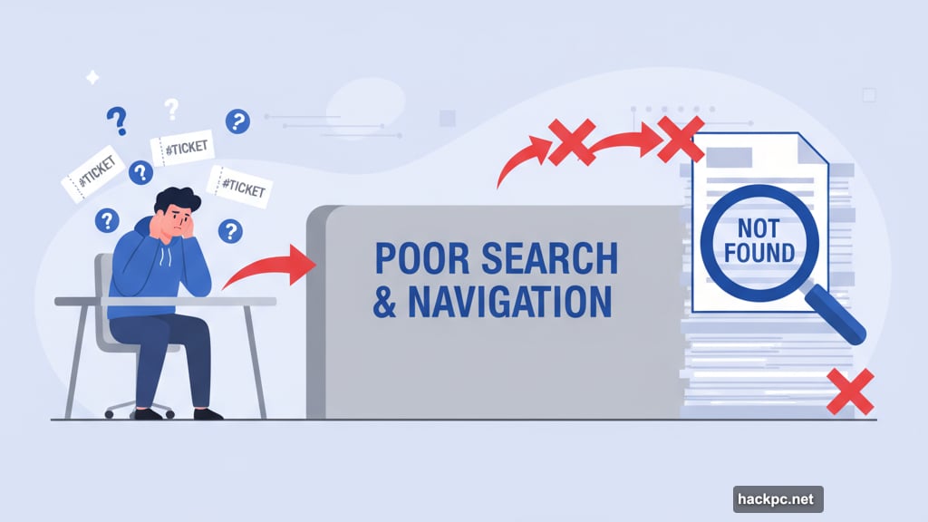 Users struggle to find answers and contact support instead