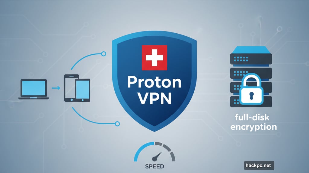 Proton VPN combines strong privacy protections with fast connection speeds
