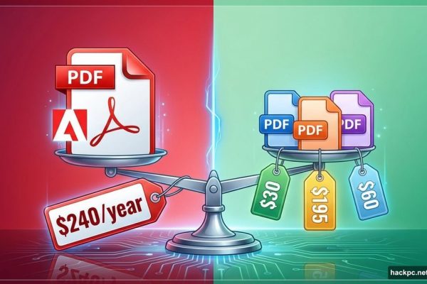 Adobe Acrobat versus cheaper PDF editing alternatives price comparison visual