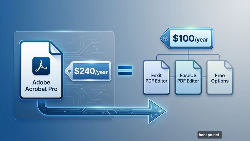 PDF editor challengers match core features for fraction of cost