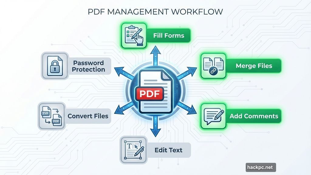 Most users only need handful of PDF editing features