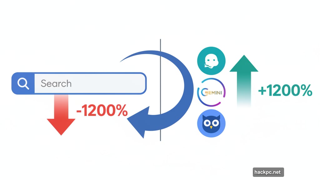 Traffic from generative AI sources jumped 1200 percent year-over-year