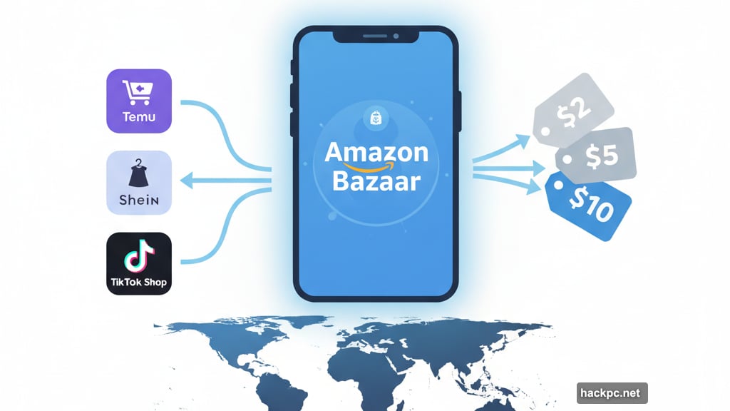 Amazon Bazaar app competes with Temu and Shein in emerging markets