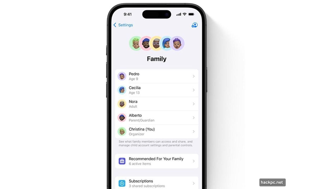 Send invite through Messages, Mail or AirDrop to add members