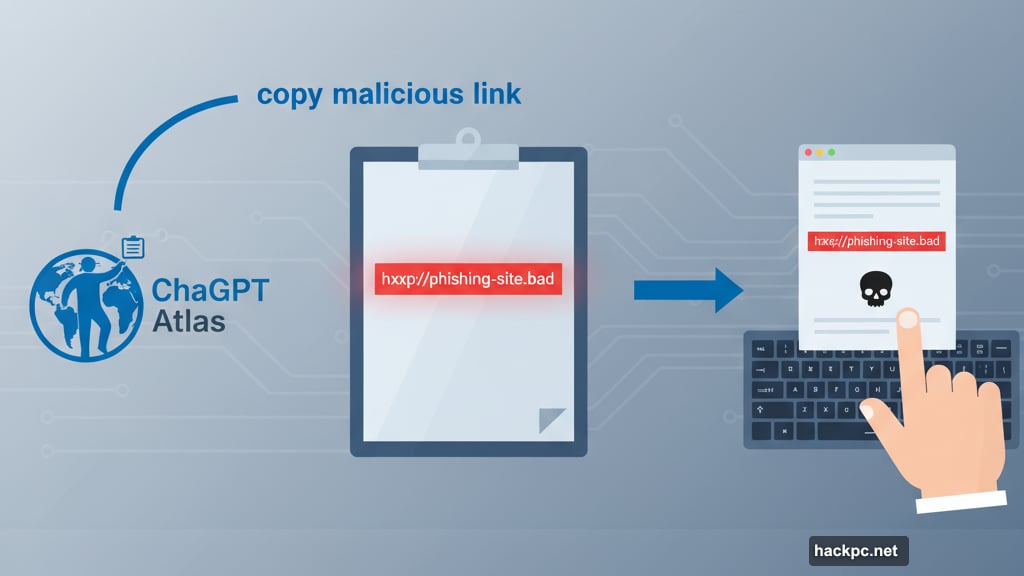 Clipboard hijacking allows AI to copy malicious phishing links automatically