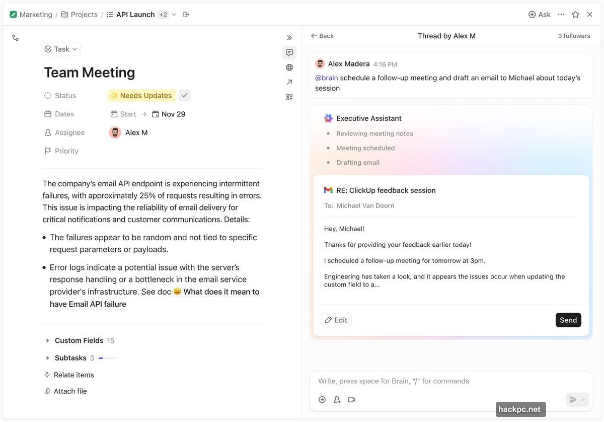 ClickUp aims to replace Slack, Notion, and other work software