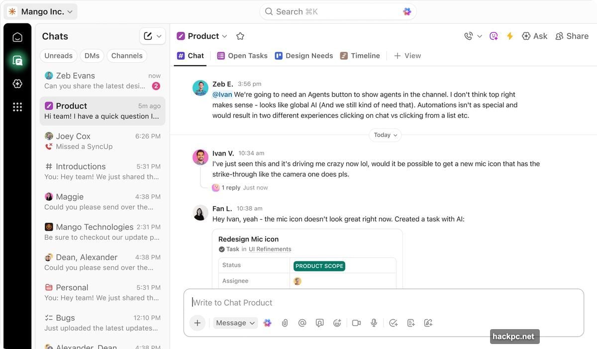 AI assistant monitors conversations and pulls knowledge from internal systems